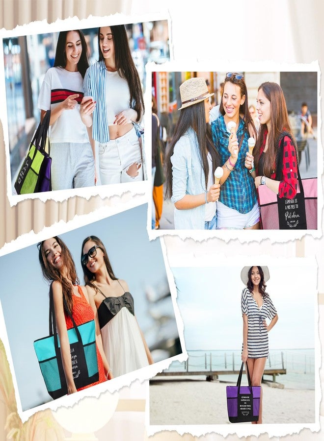 مجموعة هدايا مسيحية من SilTriangle، 12 قطعة، حقائب تسوق إسبانية مسيحية بالجملة للنساء، حقيبة قماشية للكتاب المقدس مع شبكة، هدايا دينية لمجموعات دراسة الكتاب المقدس، هدايا للكنائس، للممرضات، زميلات العمل، والمعلمات - Image 4